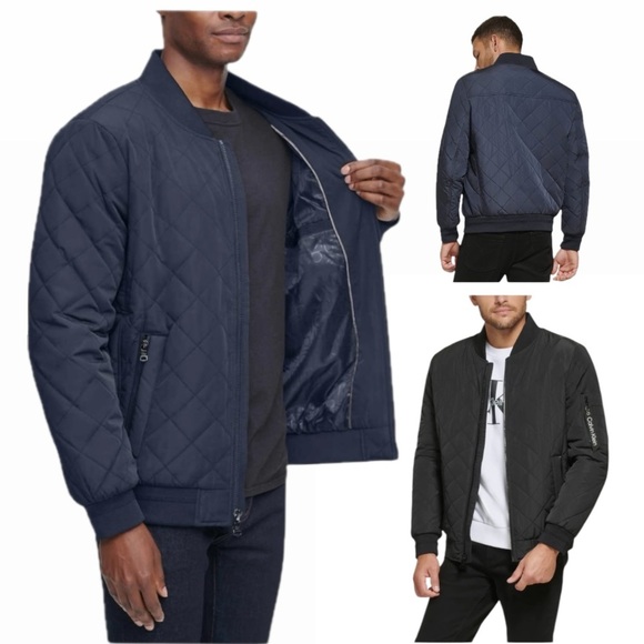 Calvin Klein Other - Calvin Klein Men's Quilted
Bomber Zippered Color: Blue Size: S